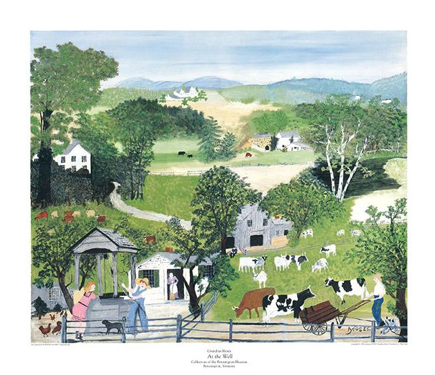 Grandma Moses: Unframed Print, 'At the Well' – Bennington Museum STORE