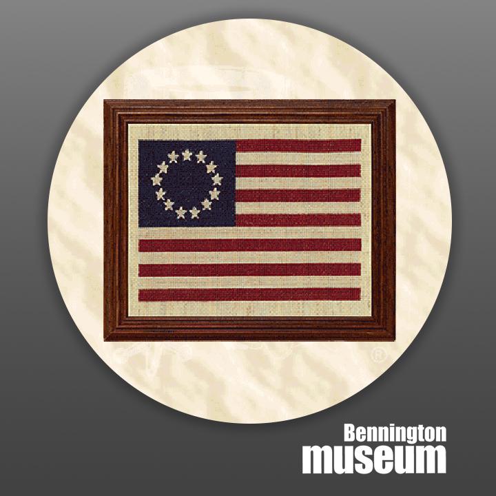 Historic Folk Toys: Craft, 'Early American Flag Cross-Stitch'