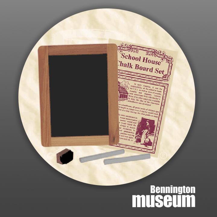 Historic Folk Toys: Desk, 'Schoolhouse Chalkboard Set'