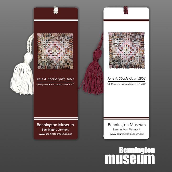 Jane Stickle: Bookmark with Tassel, 'Burgundy or White'