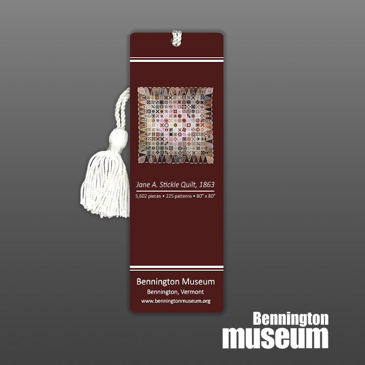 Jane Stickle: Bookmark with Tassel, 'Burgundy or White'