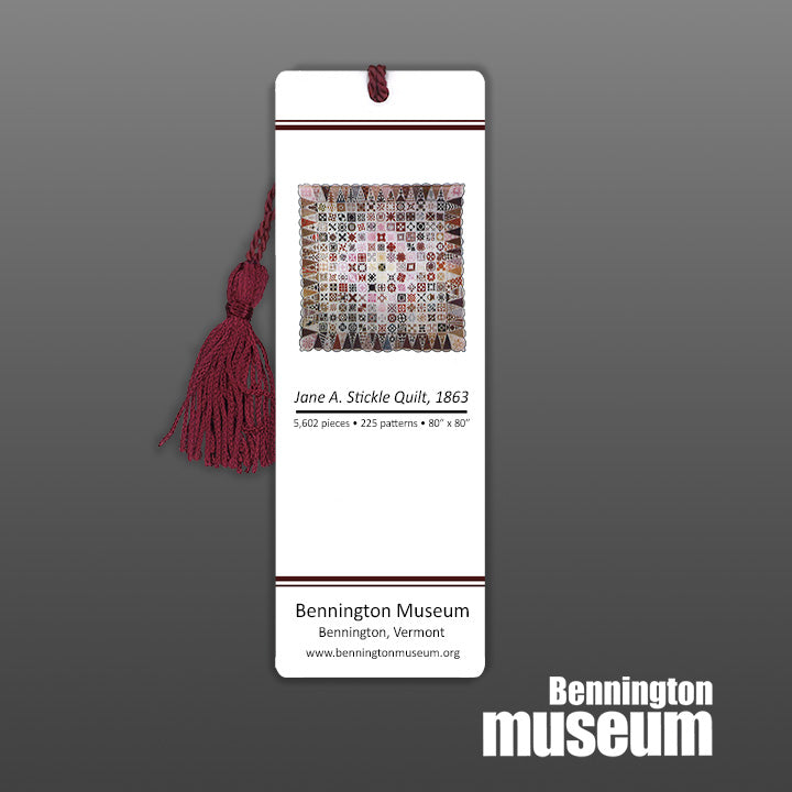 Jane Stickle: Bookmark with Tassel, 'Burgundy or White'