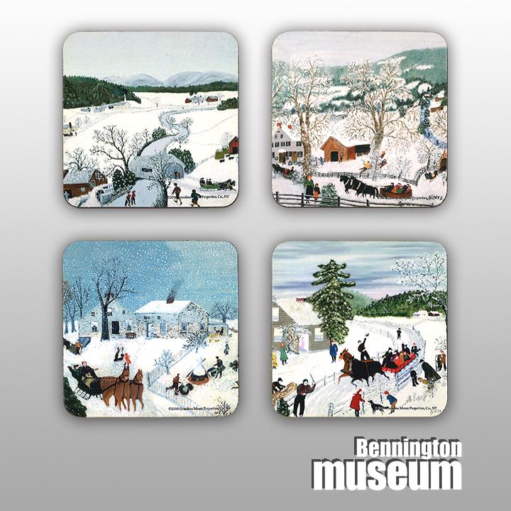 Grandma Moses: Coaster, 'Winter (4/Set)'