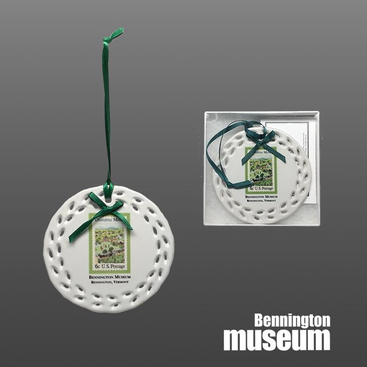 Grandma Moses: Ornament, 'Stamp/Life is...'