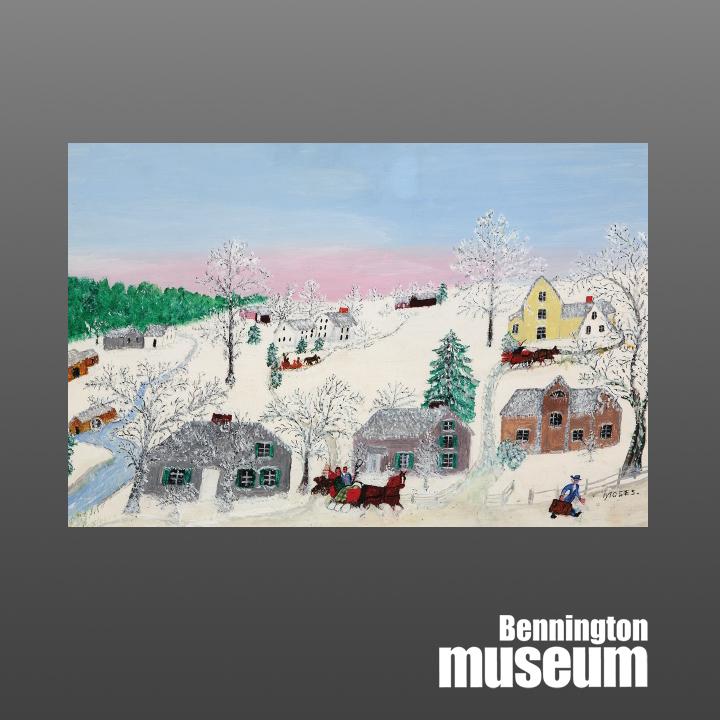 Grandma Moses: Postcard, 'One Horse Sleigh'