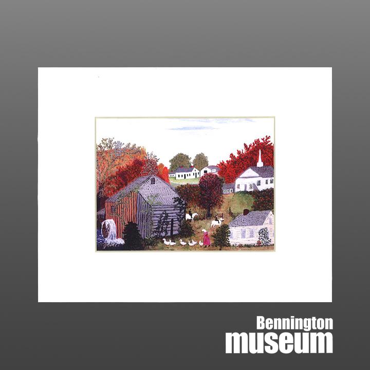 Grandma Moses: Matted Print, 'Autumn'