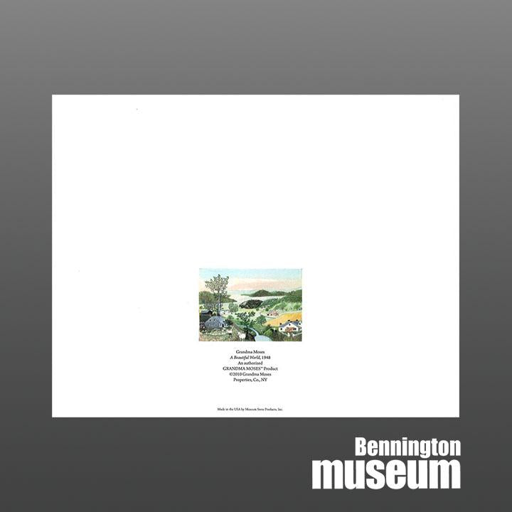 Grandma Moses: Matted Print, 'A Beautiful World'