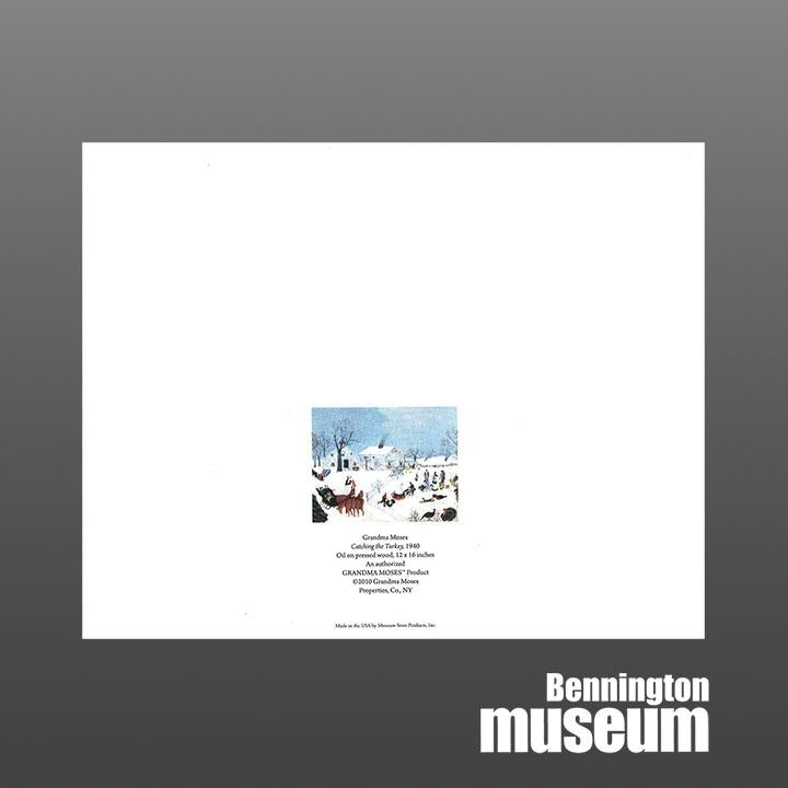 Grandma Moses: Matted Print, 'Catching the Turkey'