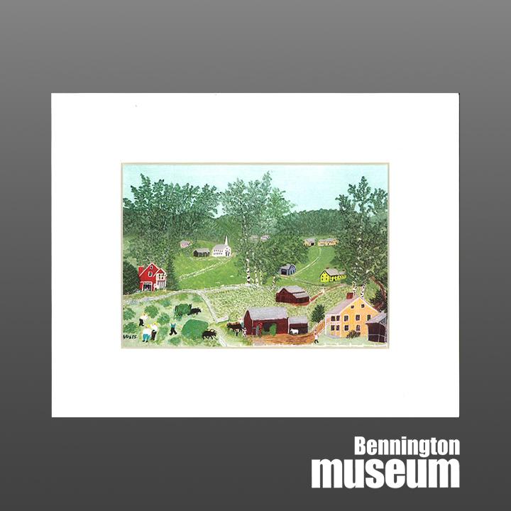 Grandma Moses: Matted Print, 'Haying Time'