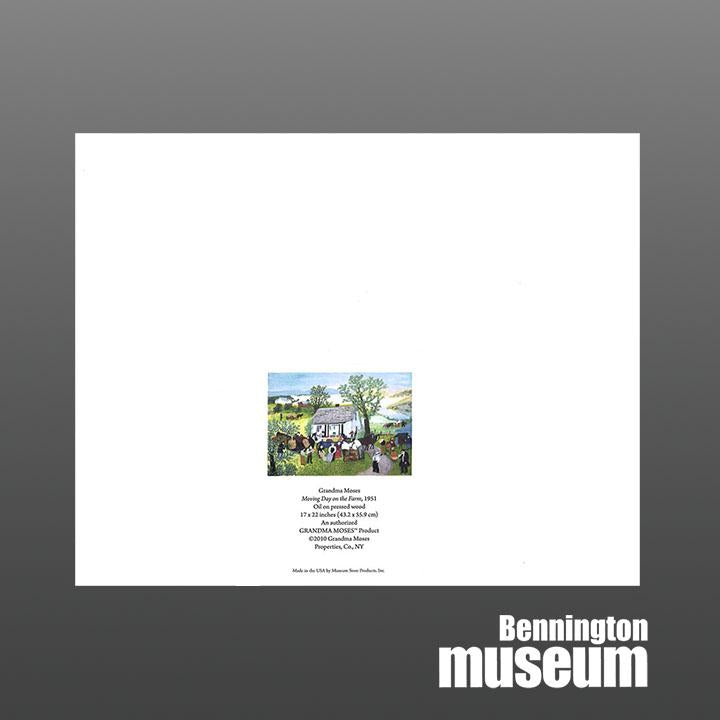 Grandma Moses: Matted Print, 'Moving Day on the Farm'