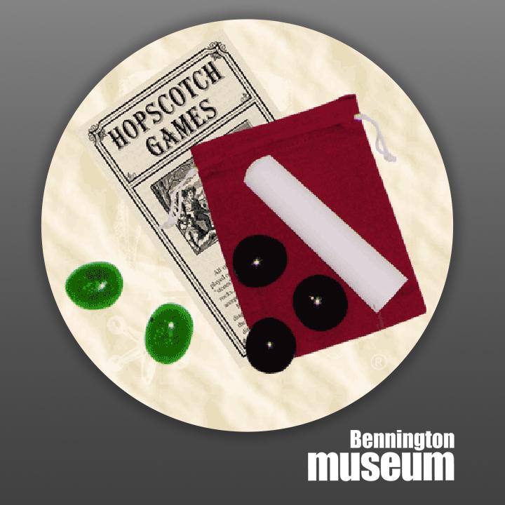 Historic Folk Toys: Game, 'Hopscotch (with Cloth Bag)'