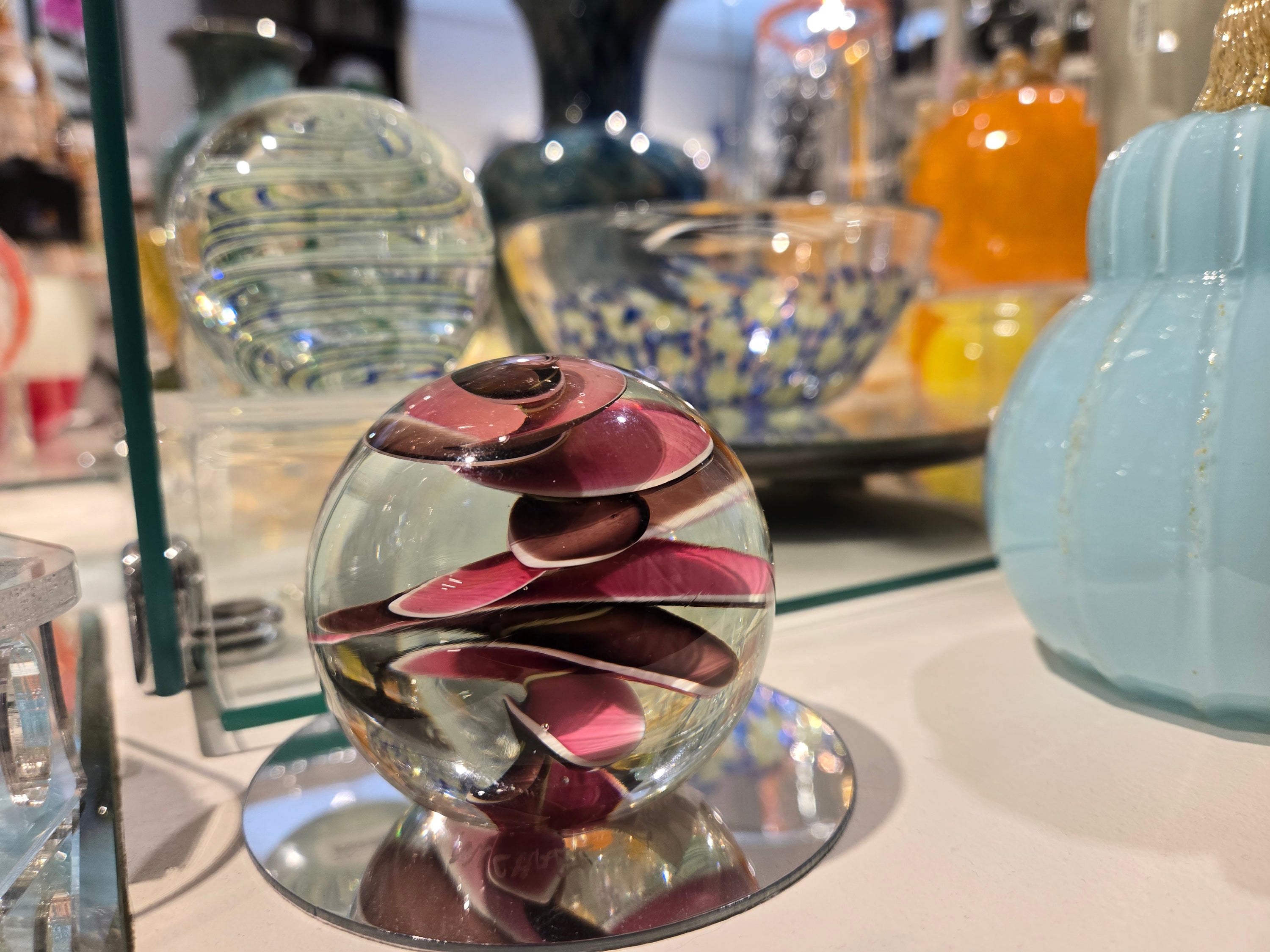 Michael Egan: Glass Flower Paperweight (large)