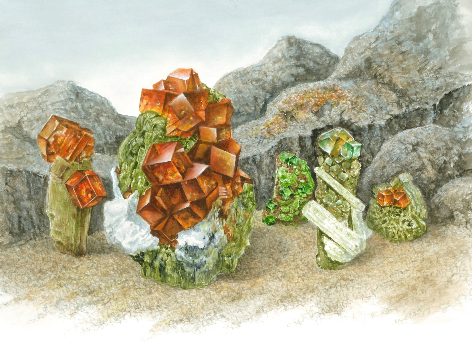Fred Wilda: Unframed Print, 'Grossular Garnets'