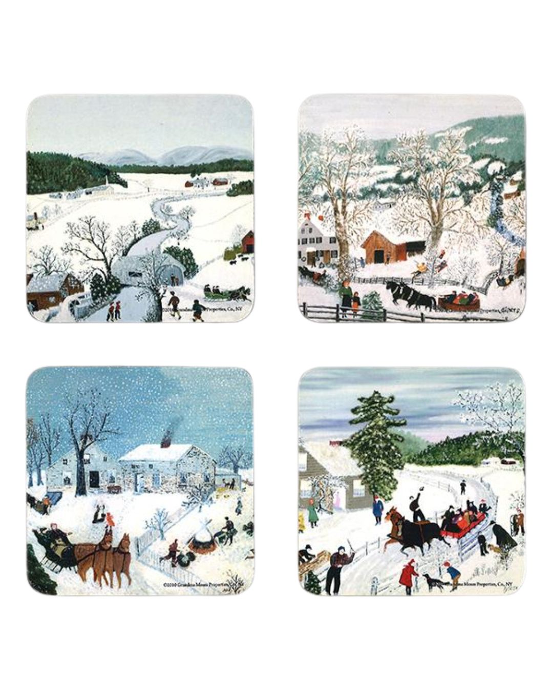 Grandma Moses: Coaster, 'Winter (4/Set)'