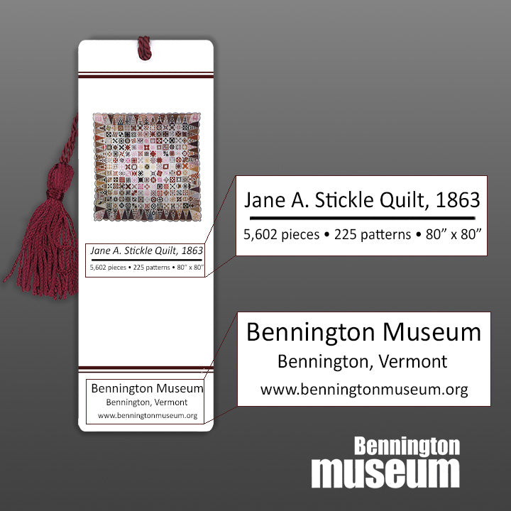 Jane Stickle: Bookmark with Tassel, 'Burgundy or White'