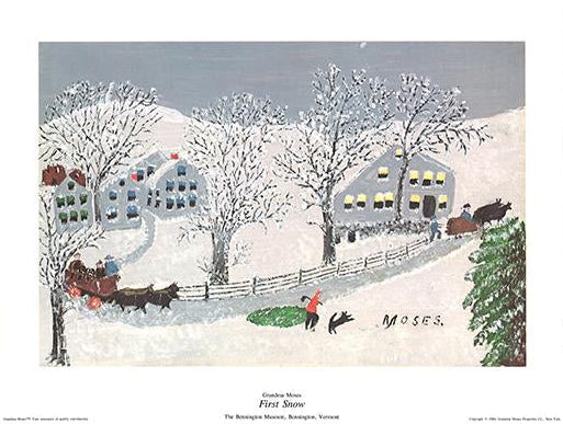 Grandma Moses: Unframed Print, 'First Snow' – Bennington Museum STORE