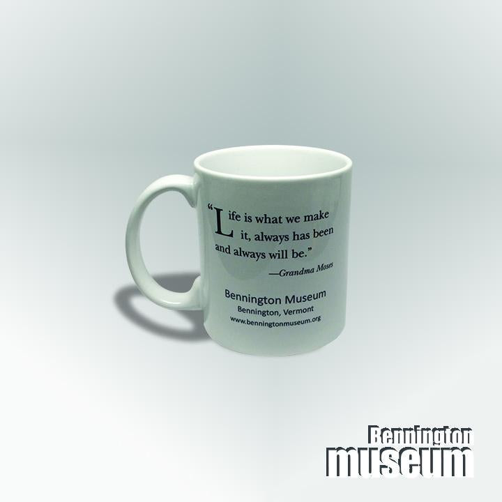 Grandma Moses: Mug, 'Stamp/Life is ...'