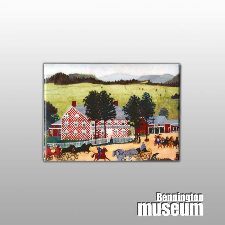 Grandma Moses: Magnet, 'Old Checkered House'