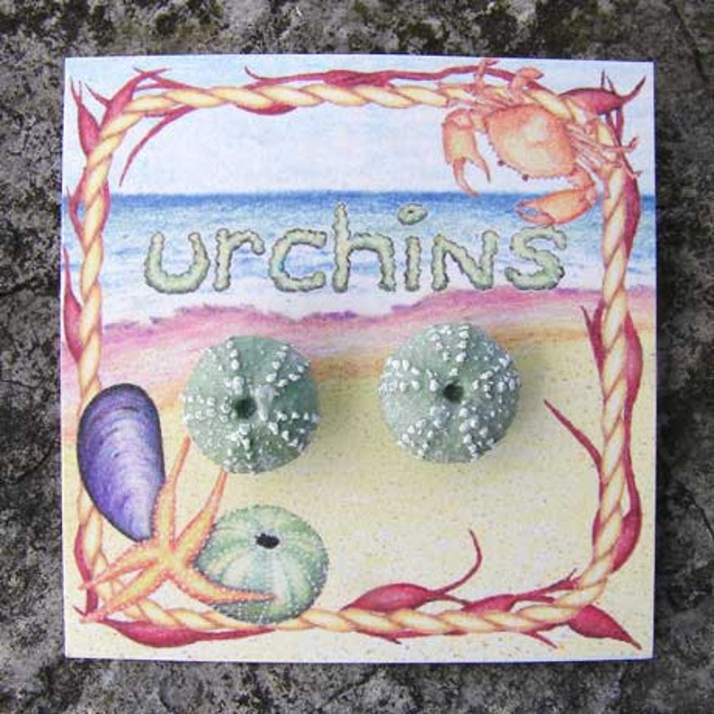 WrenHouse: Earrings, "Sea Urchin"